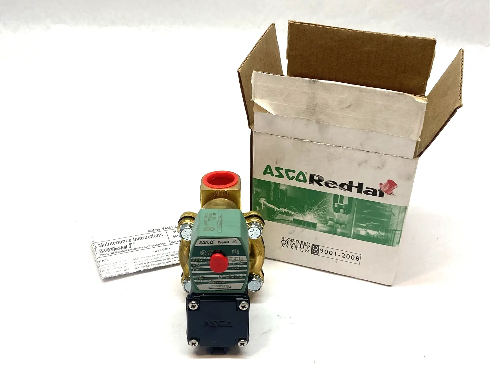 New | in-Stock ASCO RedHat Valve 3/4" NPT NC Brass 120/60 110/50 Solenoid Valves Michigan US | Maverick Industrial Sales #1402167