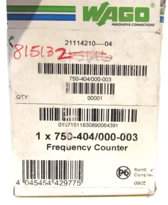 NEW WAGO 750-404/000-003 FREQUENCY COUNTER 750404000003