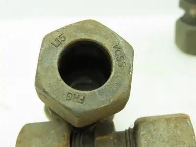VOSS Steel Flareless Metric Straight Union Compression Fitting 15mm Tube LOT of5