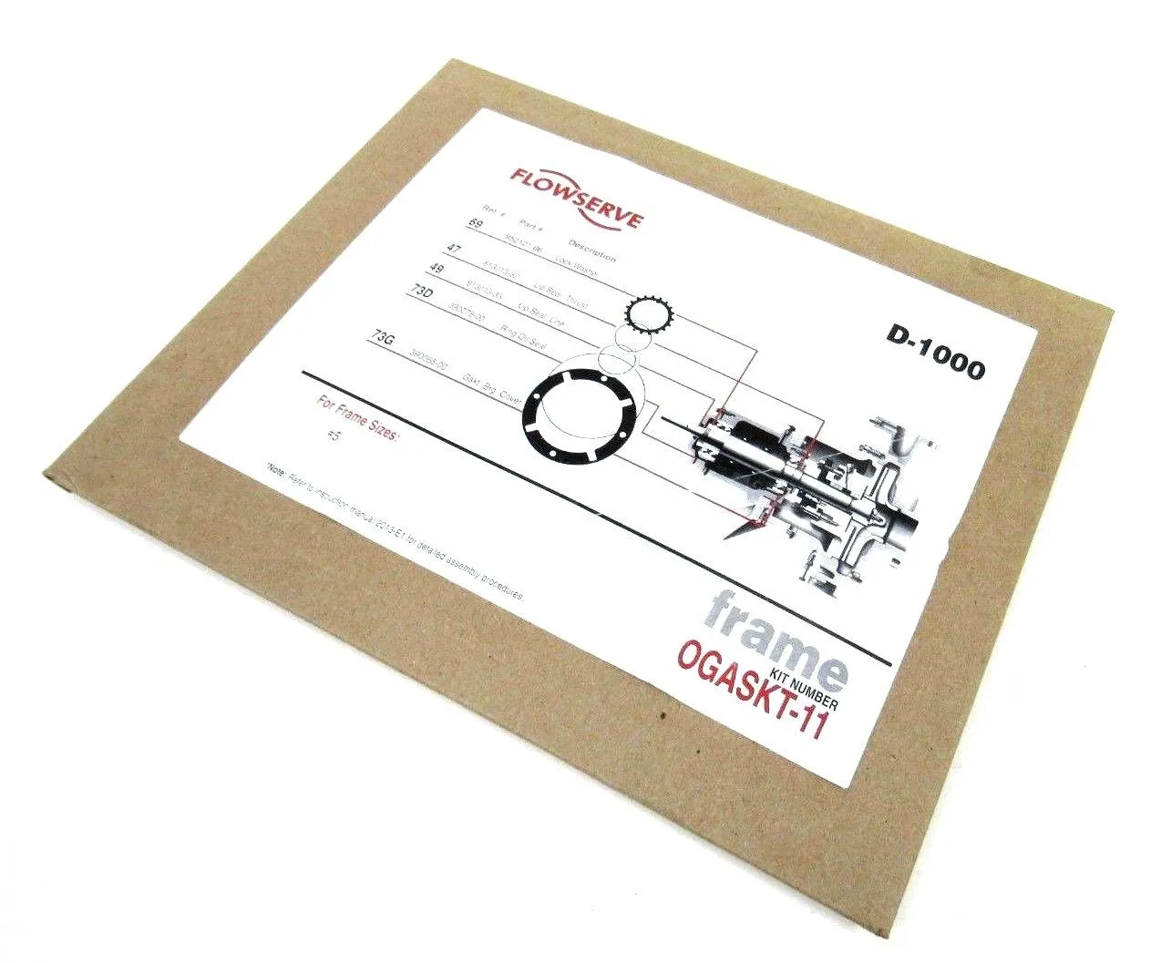 NEW FLOWSERVE OGASKT-11 GASKET KIT D-1000 OGASKT11 FR-5