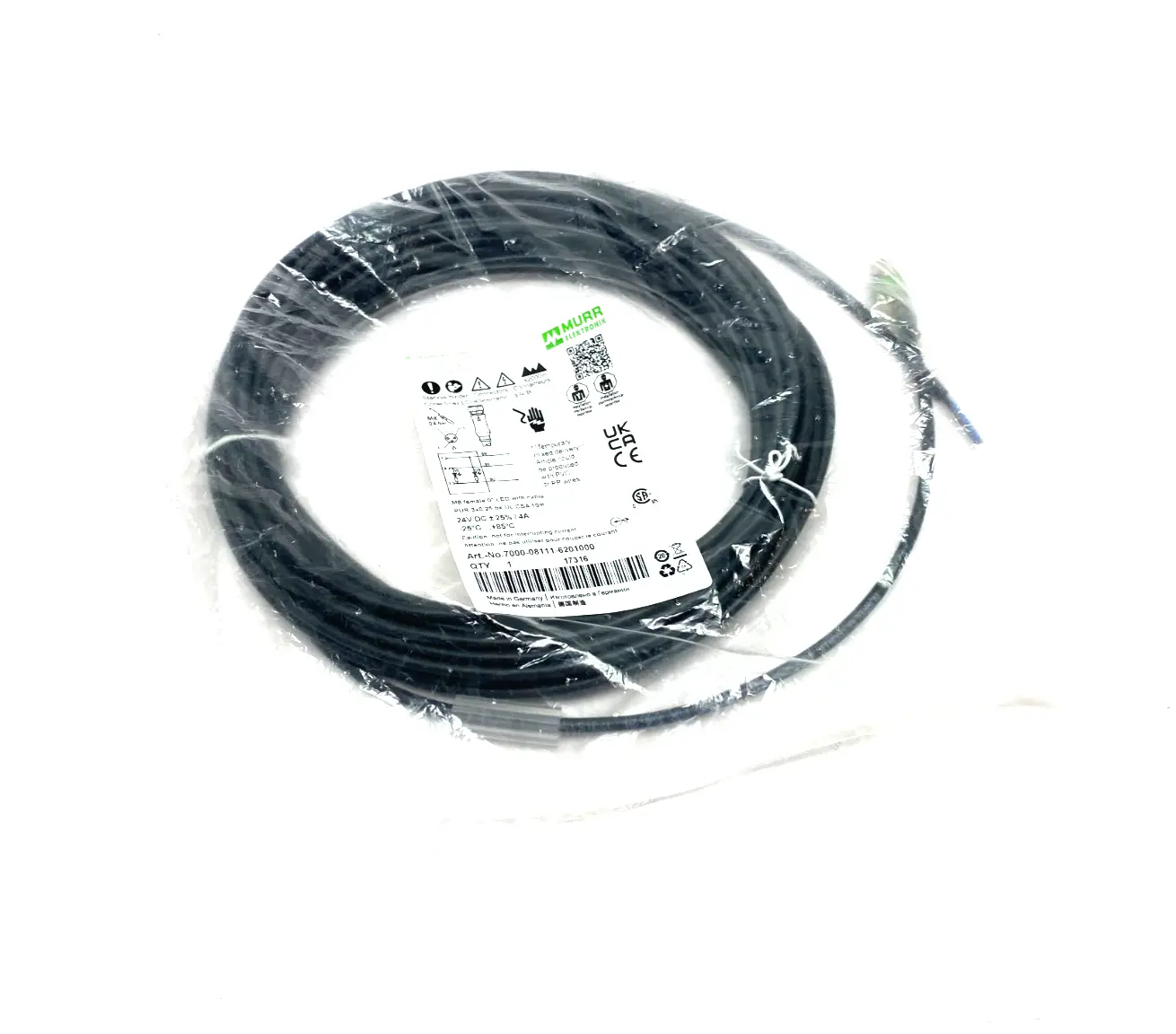 NEW MURRELEKTRONIK SINGLE ENDED M8 FEMALE 0° LED CORDSET