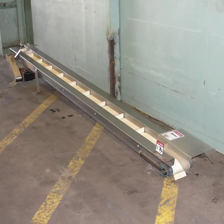 SPC6154  Conveyor inclined belt conveyor Stainless Steel, 4" wide x 120" long