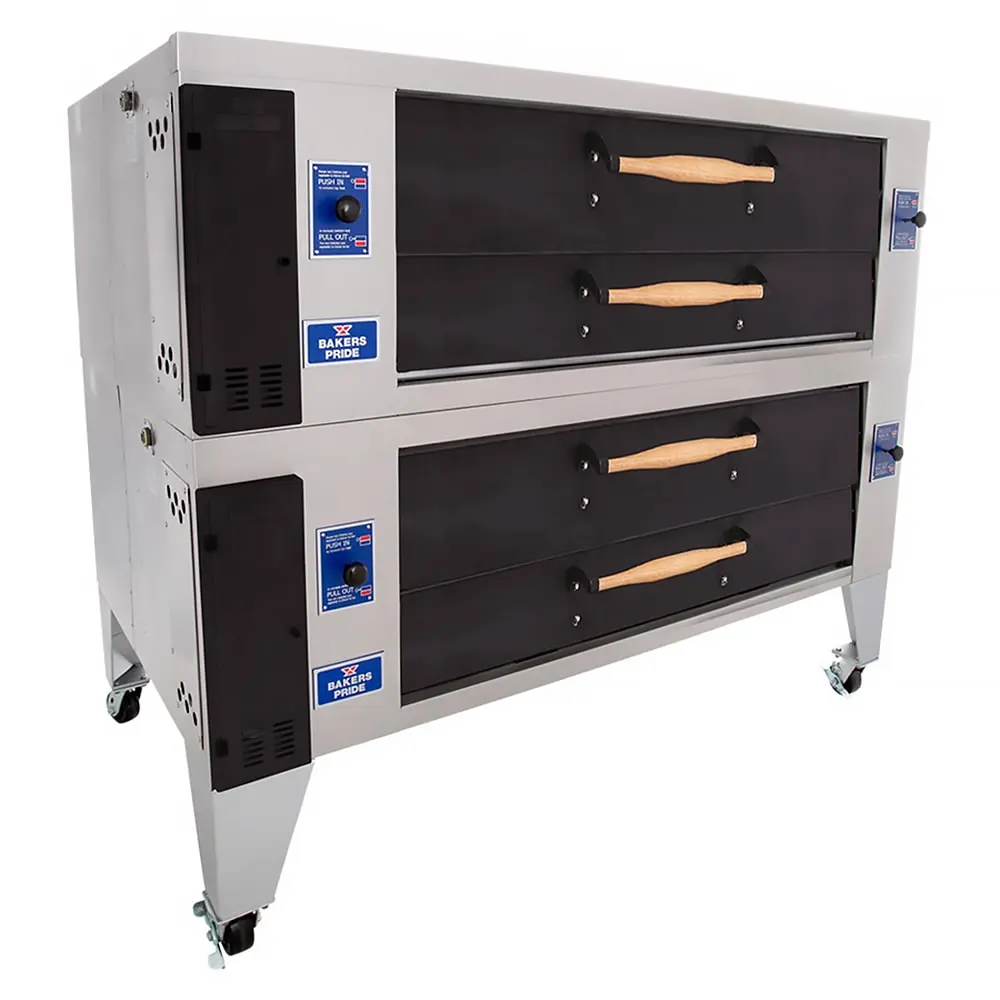 Bakers Pride Y-602-DSP Super Deck Floor Model Double Multi-Purpose Deck Oven - Natural Gas