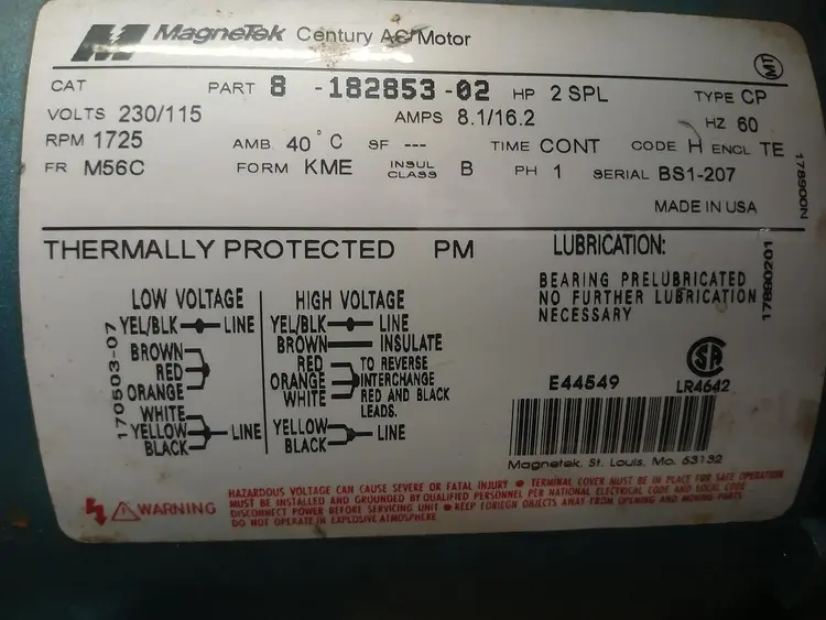 Used MAGNETEK CENTURY _UNKNOWN_ A.C. Motors Tennessee US | BAKE Marketing #896525