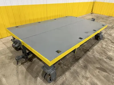 10,000 LBS X 120” X 78” HEAVY DUTY ROLLING TRANSFER CARTS: STOCK #19985