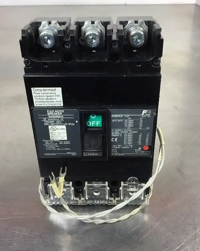 FUJI ELECTRIC SA203RAUL-125 AUTO BREAKER, 3 POLE, 125A 4E-4