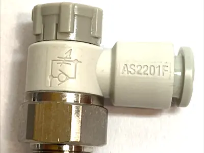 New | in-Stock SMC Speed Controller Valve 1/8" NPT x 8mm Elbow Pump & Valve Parts Michigan US | Maverick Industrial Sales #1391258