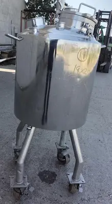Tank, 26 Gallon (100 Liter), 316L Stainless Steel, Jacketed, 100 PSI, Bulling Metal Works, #5991473