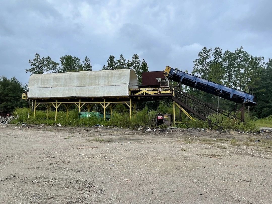 60"W x 50' L Used Rubber Conveyor System