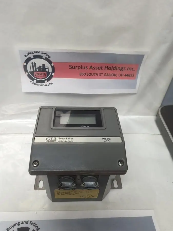 GLI-GREAT LAKES INSTRUMENTS,678,ANALYZER-FLOWMETER 0-9.56GPM PRE-OWNED