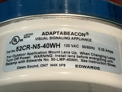 Used EDWARDS SIGNALING 52CRN540WH Light Source Equipment Ohio US | HGR 24 #1515838