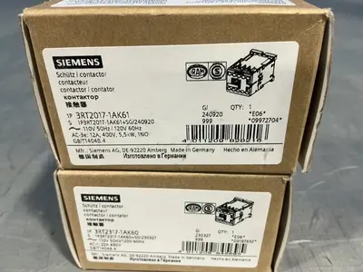 Used SIEMENS 3RT20171AK61 / 3RT23171AK60 PLC Contactors Ohio US | HGR 24 #1478200