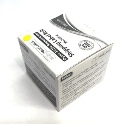 NEW HOUSE LABELS REPLACEMENT LABEL ROLL YELLOW 2-5/16" 300-LABELS