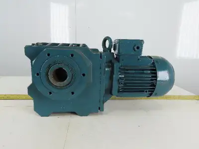 BAUER 1Hp Gear Motor Hollow Thru Shaft 230/460V 3Ph 11.5 RPM {bs30-84}/d08ma4/am