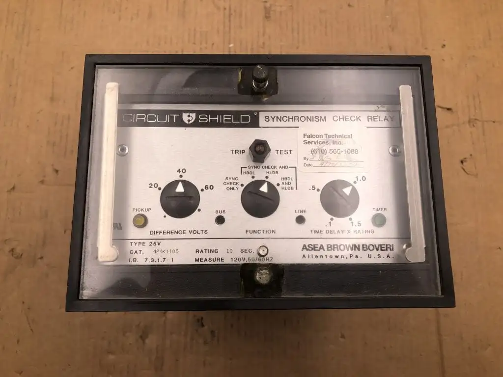 Circuit Shield 424K1105 Synchronism Check Relay 120V 10sec
