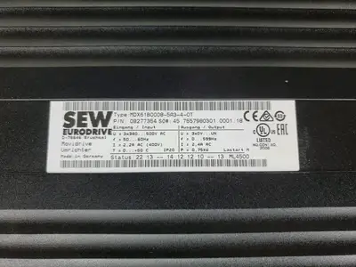 Used Sew Eurodrive MDX61B0008-5A3-4-0T MOVIDRIVE w/BW090-P52B MODULE Servo Drives | Palmetto Automation #1148947