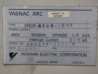 USED 2001 YASKAWA ELECTRIC CORPORATION YASNACXRCUP20