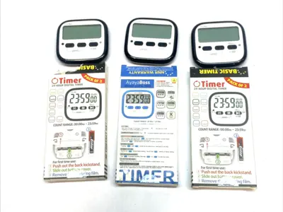 New | in-Stock AyayaBoss 24-Hour Magnetic Timer LOT OF 3 PKG OF 2 Timers Michigan US | Maverick Industrial Sales #1399940
