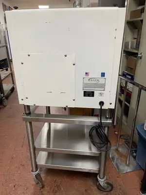 Used Oliver Used Oliver 732-N Legacy Countertop Front Load Bread Slicer with Stand 120V Bread Slicers Illinois US | Falcon Restaurant Supply #1376037