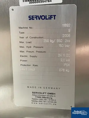 USED Servolift Servolift Mobile Bin Handler, Type S, 250KG