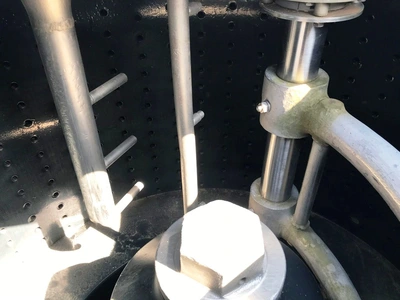 Western States 48 x 30 Quadramatic perforate basket centrifuge, Halar-lined.