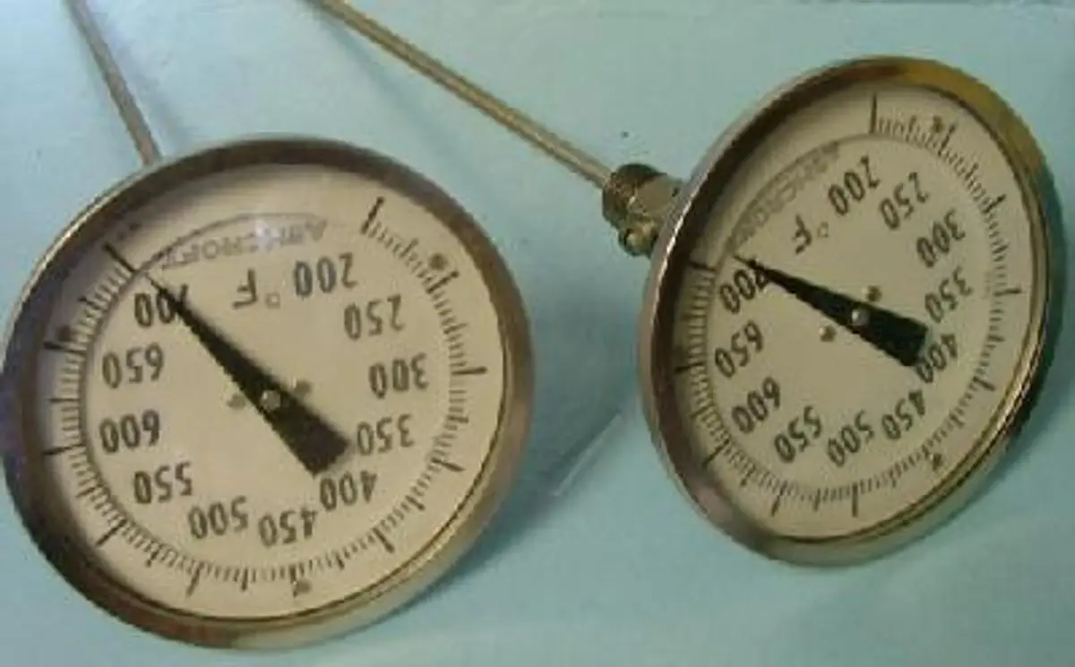 QTY. 2. ASHCROFT "EVERY ANGLE" BI METAL DIAL THERM...
