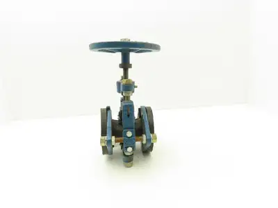 Robbins & Myers KFR Rubber Pinch Valve 1-1/2" Flanged 150psi Handwheel Operator