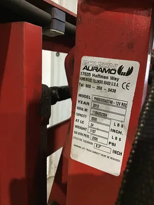 Bulzoni Auramo PHSG035A0748-12V R02 Hydraulic Material Pusher Capacity 3500 Lbs Capacity