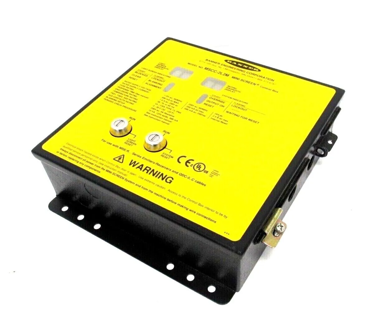 USED BANNER MSCC-2L2M MINI-SCREEN CONTROL BOX MSCC2L2M