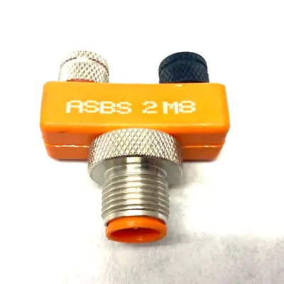 USED LUMBERG AUTOMATION M8 M12 TO X2 M8 CABLE SPLITTER TEE