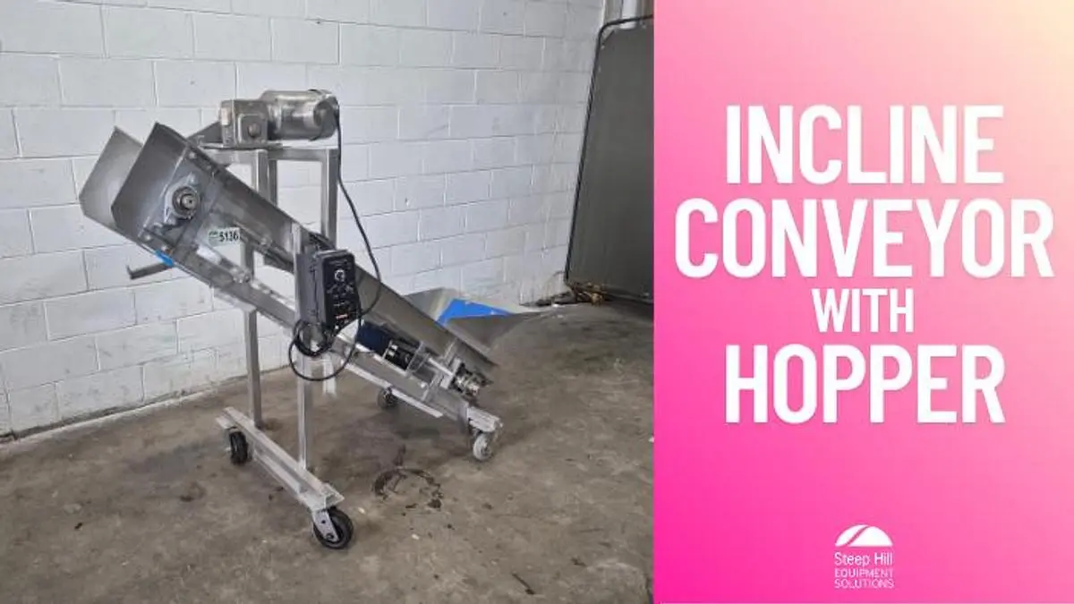 Incline Conveyor with Hopper