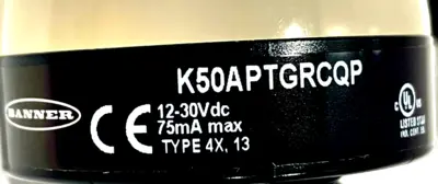 NEW BANNER ENGINEERING K50APTGRCQP TOUCH SENSOR 24995