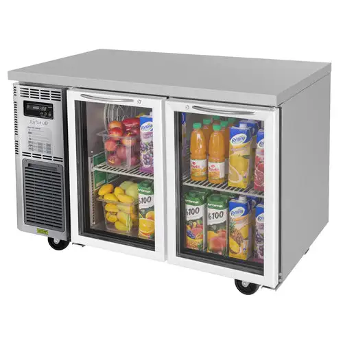 Turbo Air JUR-48-G-N 47 1/4" W Undercounter Refrigerator w/ (2) Sections & (2) Doors, 115v