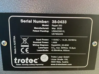 Used 2020 TROTEC RAYJET 300 Laser Cutters Ohio US | HGR 24 #1455358