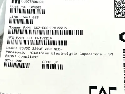 New | in-Stock Panasonic EEE-FN1V221V Capacitors Michigan US | Maverick Industrial Sales #1394713