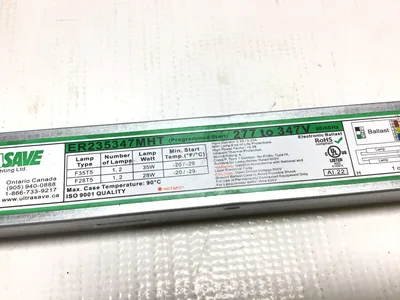 Ultra Save ER235347MHT Programmed-Start Ballast 50/60Hz 277-347V Input Current 0.29-0.23A