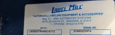 Used LABEL MILL/ ZEBRA LM3605TRH542-ST12 Labelers | ND Industrial Surplus #1225036