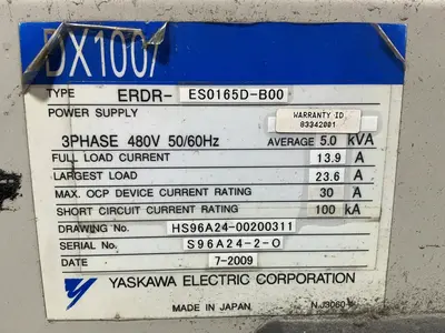Used 2009 YASKAWA / MOTOMAN YRES0165DA00 Robots Ohio US | HGR 24 #1441603