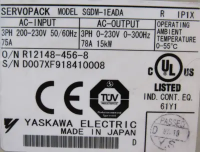 REFURBISHED YASKAWA SGDM-1EADA SERVO DRIVE SGDM1EADA