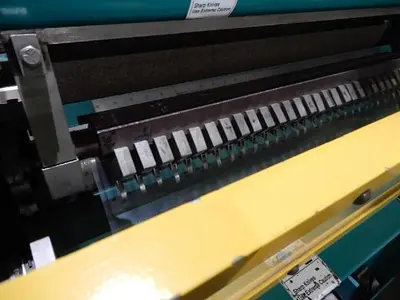 30" WIDE DUSENBERY 635 DUPLEX SLITTER REWINDER 1" SLITS