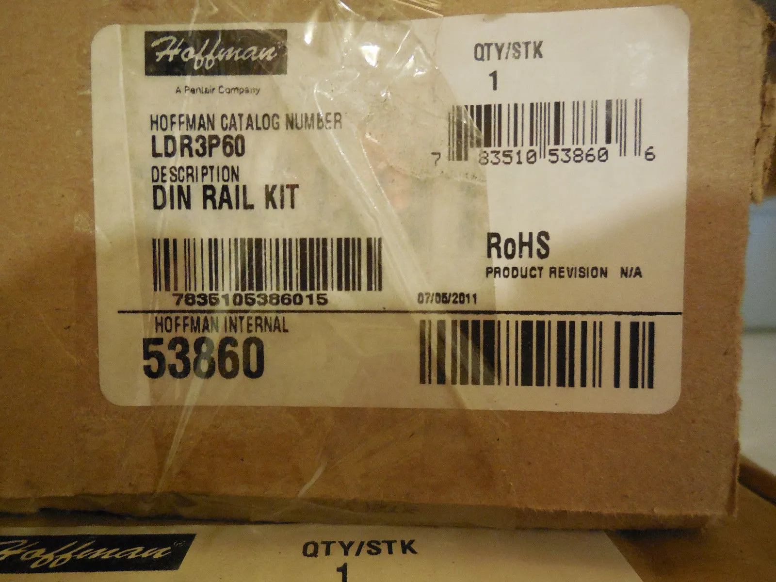 NEW HOFFMAN ENCLOSURES LDR3P60 DIN RAIL KIT