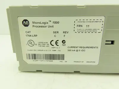 Allen Bradley 1764-LRP MicroLogix 1500 Processor Unit Ser C Rev F FRN 11 READ