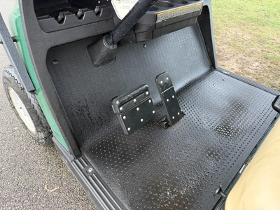 (1) 2015 E-Z-Go golf cart with a Kawasaki gas engine, includes canopy, ball cover, club cover, fold-...