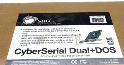 NEW SEALED SIIG JJ-P02D11-S6 2-PORT UNIVERSAL PCI CARD JJP02D11S6