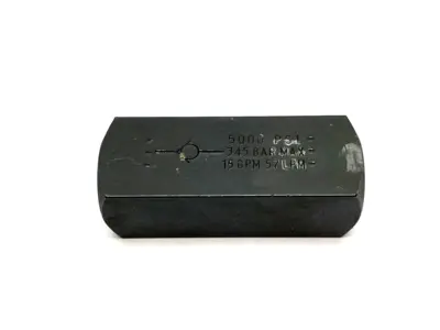 USED PARKER COLORFLOW INLINE CHECK VALVE, HYDRAULIC, 5000PSI