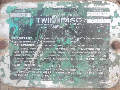 USED TWIN DISC B-111-HP3