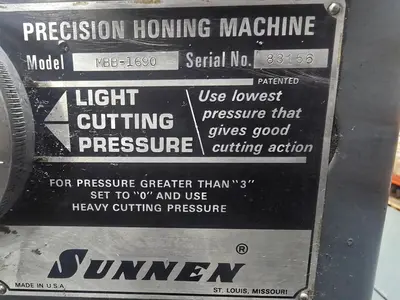 Used SUNNEN MB-1690 Misc Industrial Equipment Kentucky US | Aucto #578089