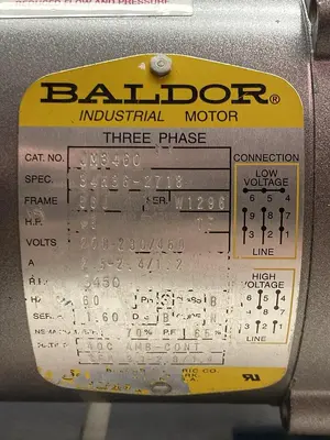 USED BALDOR F50AB-369-6A111-5036-3T6
