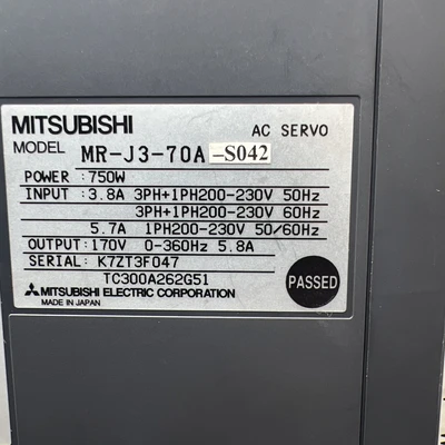 Used MITSUBISHI MR-J3-70A Misc Industrial Equipment California US | Davliegogo LLC #1729444