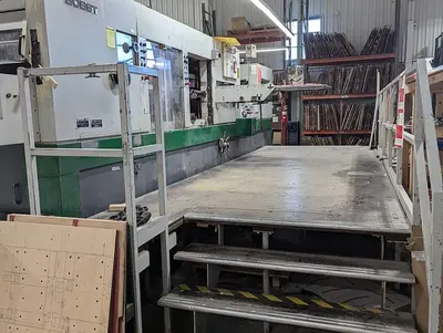 USED 1993 BOBST SP 103-ER DIE CUTTER WITH BLANKING